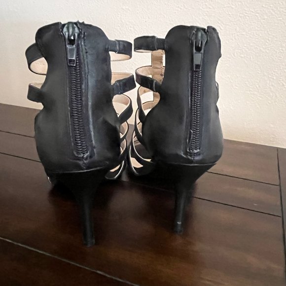 Nine West Gladiator Cage Ankle Booties - Black - 8M - Picture 4 of 6